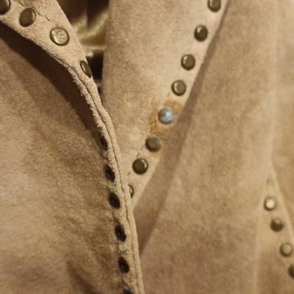 C CONCEPT womens leather button up jacket size 12 - Picture 5 of 6